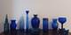 Vintage Cobalt Blue Glass Vase Set, 16 Pieces