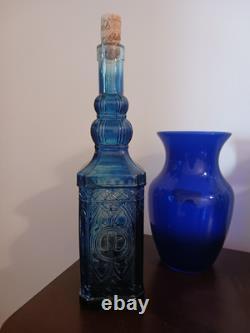 Vintage Cobalt Blue Glass Vase Set, 16 Pieces