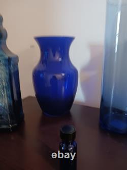 Vintage Cobalt Blue Glass Vase Set, 16 Pieces