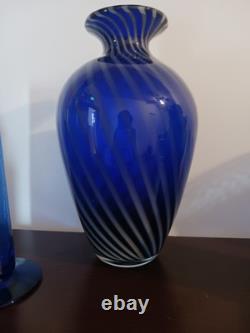 Vintage Cobalt Blue Glass Vase Set, 16 Pieces