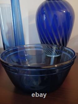 Vintage Cobalt Blue Glass Vase Set, 16 Pieces