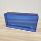 Vintage Cobalt Blue Rectangular Glass Block Modern Art Deco Heavy Decor 9x4x2