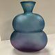 Vintage Collectible Beautiful Purple/Blue Ombré Frosted Glass Vase Made In Spain