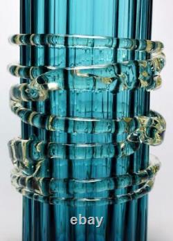Vintage Czech Art Glass Vase c1970 Large Size Unusual Design