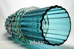 Vintage Czech Art Glass Vase c1970 Large Size Unusual Design