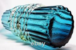 Vintage Czech Art Glass Vase c1970 Large Size Unusual Design