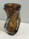 Vintage Czech Twisted Cobalt Blue Art Glass Vase 7 Tall Free Shipping USA
