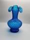 Vintage Fenton 10 Cobalt Colonial Blue Hobnail Vase 1970's