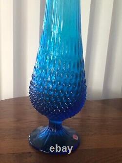 Vintage Fenton Colonial Blue 22 Swung Vase 1965-77