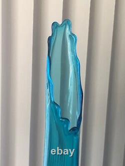 Vintage Fenton Colonial Blue 22 Swung Vase 1965-77