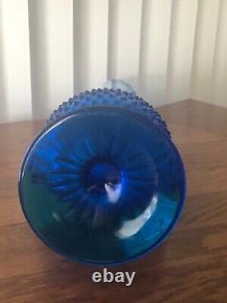 Vintage Fenton Colonial Blue 22 Swung Vase 1965-77