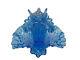 Vintage Fenton Iridescent Blue Carnival Hobnail 4-piece Epergne Vase Sharp