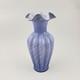 Vintage Fenton Periwinkle Purple Blue Spiral Optic Overlay Large 11 Glass Vase