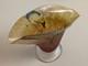 Vintage Hand Blown Art Glass Vase Iridescent Flared Abstract Studio Glass