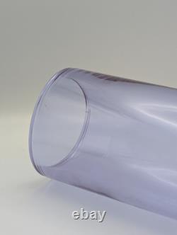 Vintage Hand Cut Neodymium Glass Vase From Italy Alexandrite Purple Blue Heavy