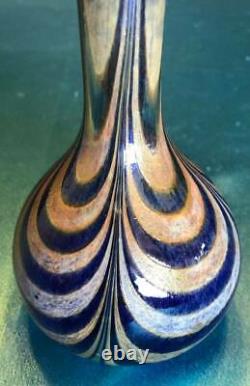 Vintage High Luster Hand Blown Glass Vase 10 1/2 Inches High