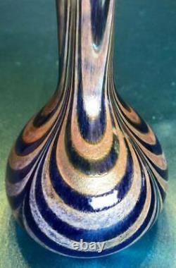 Vintage High Luster Hand Blown Glass Vase 10 1/2 Inches High