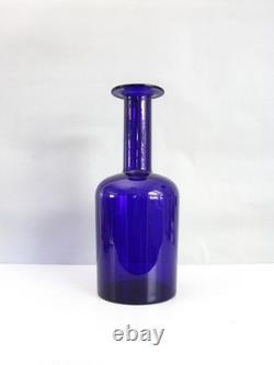 Vintage Holmegaard Gulvvase Cobalt Blue Glass Otto Brauer Mid Century Vase 20