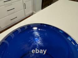 Vintage Iittala Suomi Finish Commemorative Blue Glass Vase (Signed, Oiva Toikka)
