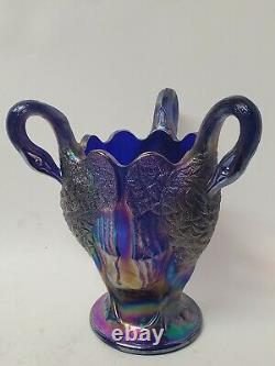 Vintage Imperial Carnival Glass 3 Headed Goose Swan Head Vase 8 1/2 Collectible