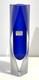 Vintage Italian Alessandro Mandruzzato Murano Blue Faceted Glass Vase