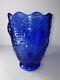 Vintage J Inwald Barolac Czech/Bohemian Blue Glass Vase (Fish)