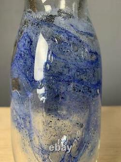 Vintage Jak Brewer Indigo hand blown glass vase