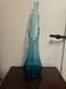 Vintage LE Smith Peacock Blue Swung Fat Bottom Vase 18' Tall 4' Base