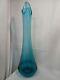 Vintage LE Smith Peacock Blue Swung Smoothie Fat Bottom Floor Vase 23 Mcm NICE