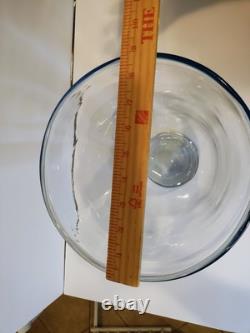 Vintage Large KOSTA Sweden 12 Tall Vase /9 Diameter Light Blue Tint Glass