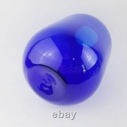 Vintage MCM Blenko Don Shepherd Cobalt Blue Art Glass Pill Vase 8016L Sapphire