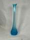 Vintage MCM Fostoria Blue Heirloom Swung Art Glass Vase 1960's- free shipping