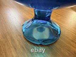 Vintage MCM Le Smith Epic Peacock Smooth Footed Pedestal Swung Vase 16