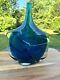 Vintage MCM Michael Harris Art Glass Fish Head Axe Mdina Vase 11x8 Heavy 8.4 LB