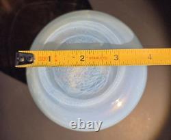 Vintage MCM Murano Pale Blue Opaline Hand Blown Art Glass Vase Italian