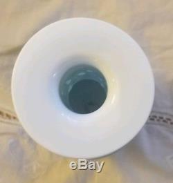 Vintage Mid Century Holmegaard Gulvase Otto Brauer Blue & White Cased Glass Vase
