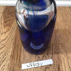 Vintage Murano Art Blown Glass Fish Aquarium Vase Blue