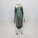 Vintage Murano Blue Grey Sommerso Faceted Art Glass Vase 12 Gold Rim Italian