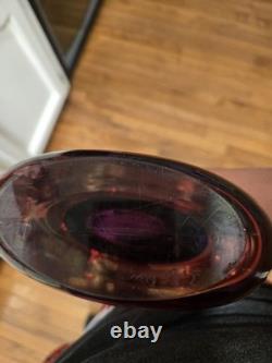 Vintage Murano Sommerso Art Glass Vase 11 Purple Blue Heavy