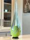 Vintage Murano Striped Blue & Yellow Art Glass Vase (Signed, Seguso Viro)