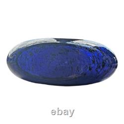 Vintage Nuutajarvi Oiva Toikka Finland Blue Art Glass Flask Vase (Signed)