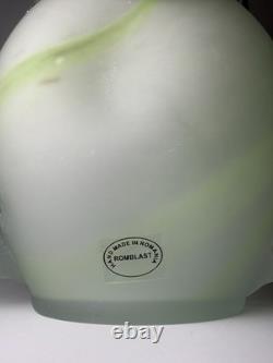 Vintage Romanian Rombladt Art Glass Vase w Bronze Mounts c. 1970s MCM