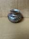 Vintage Small Orient and Flume Blue Iridescent Art Glass Bulb Vase 2 Tall