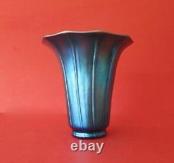 Vintage Steuben Aurene Fluted Vase