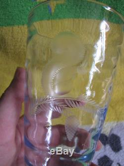 Vintage Sweden Kosta Orrefors Art Glass Vase squirrel