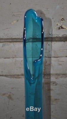 Vintage Swung Vase (Viking) Azure/Sapphire Blue 32-1/2 Tall VGC