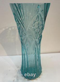 Vintage Tall Blue Glass Vase