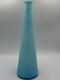 Vintage Tall Blue Opaline Glass Vase 17 Mid Century Modern Cased Glass