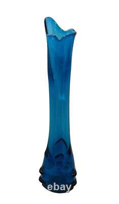Vintage Viking Glass TUNDRA Swung Vase Bluenique 21 MCM