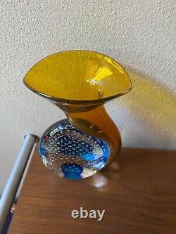 Vintage Young & Constantin art glass Orchid Signed MCA